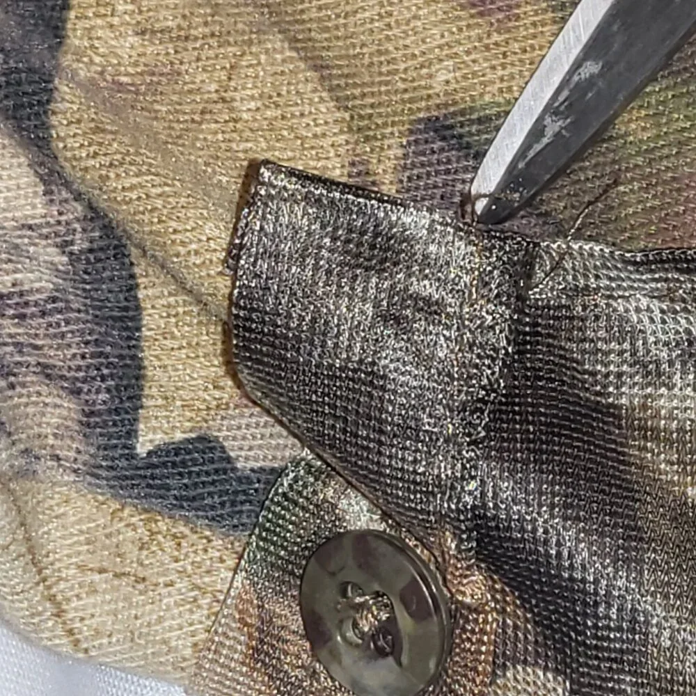 Mossy Oaks Forest Floor Shirt Camo XL Zip Off Sleeves Zipper Back Pocket